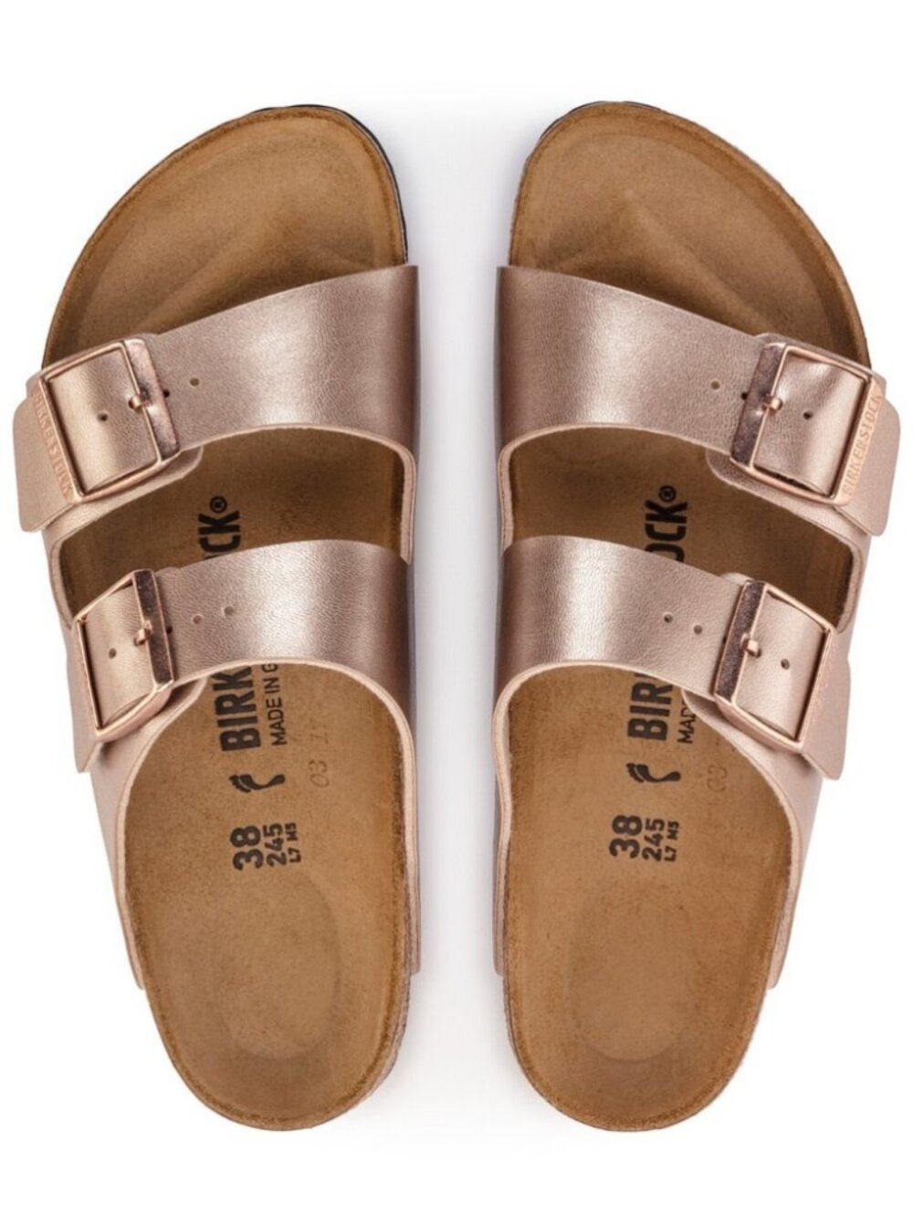 new  BIRKENSTOCK ARIZONA big buckle leather sandals ladies 9 (40)
